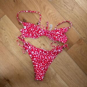 Red Polka Dot Bikini Size S